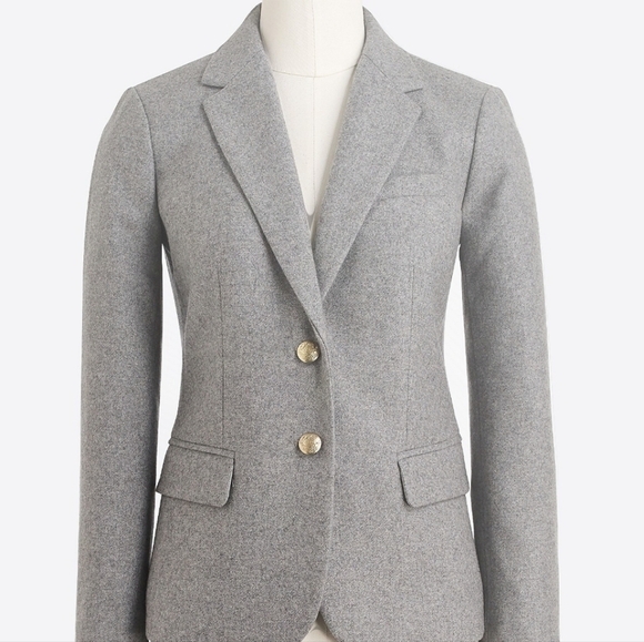 J Crew Schoolboy Blazer Gray Wool Blend 0 - Picture 1 of 9